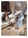 Saloon Girl with a Drunken Cowboy  c1898