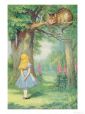 Alice and the Cheshire Cat  Illustration from Alice in Wonderland by Lewis Carroll