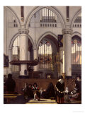 The Interior of Oude Kerk  Amsterdam  c1660