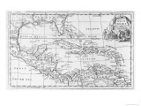 Map of the West Indies  Florida and South America