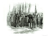 General Custer Presenting Captured Confederate Flags in Washington on October 23rd 1864