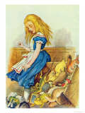 Alice Upsets the Jury-Box  Illustration from Alice in Wonderland by Lewis Carroll