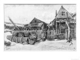 The Fish Drying Barn at Scheveningen  c1882