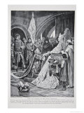 John Pays Homage to the Papal Legate  1213  Illustration from The History of the Nation