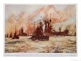 Battle of Dogger Bank  Damaged Battle Cruiser  Lion  c1920