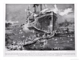 Landing at Gallipoli Peninsula  from Hutchinson's Story of the British Nation  c1920