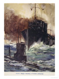 HMS Badger Ramming a German Submarine  Told in the Huts: The YMCA Gift Book  Published 1916
