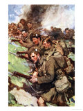 Thrilling Charge  Illustration from Told in the Huts: The YMCA Gift Book  Published 1916