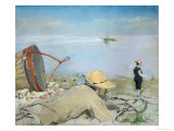 Henri Guerard Relaxing on the Beach