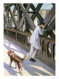 Le Pont de L'Europe: Detail of a Resting Man and a Dog  1876