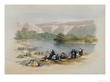 Banks of the Jordan  1839  Plate 48 from Volume II of The Holy Land  Engraved by Louis Haghe
