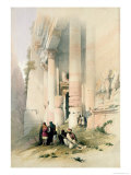 Temple Called El Khasne  Petra  1839  Plate 94 VolIII of The Holy Land