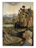 Christ in Glory with Saints  Detail of the Landscape  1492