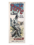 Poster Advertising La Terre by Emile Zola  1889