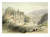 El Deir  Petra  March 8th 1839  Plate 90 from Volume III The Holy Land  Engraved by Louis Haghe