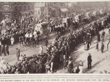 Military Funeral  Paris Victims of Zeppelins  Artillery Service-Wagons