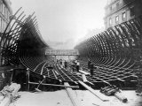 Paris Metro at Place Saint-Michel: Caisson Prior to Its Being Placed in the River Seine  c1906