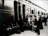 Passengers Boarding First Class Pullman Car of the Chicago  Burlington and Quincy Railroad  c1910