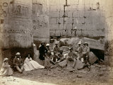 Group Photograph in the Hall of Columns  Karnak  Thebes  1862