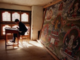 A Student of Traditional Buddhist Art Undergoes a Final Examination