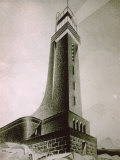 Drawing by the Architect Quirino De Giorgio of a Project for a Stone Lighthouse