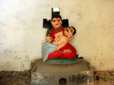 A Statue of a Woman Who Committed Sati 60 Years Ago Cradling Her Husband