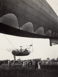 A Dirigible Takes off from Campalto  in the Province of Venice