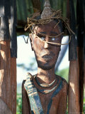 Statue Honoring Fallen Heroes  Konso Waka  Omo River Region  Ethiopia