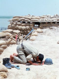 An Iraqi Soldier  Who Has Left the Safety of His Trench  Prays Towards Mecca During Ramadan