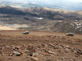 Vehicles Head Down the Pike's Peak Highway