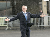 President Bush Departs in the Rain at Boeing Field in Seattle