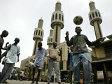 Youths Play Soccer