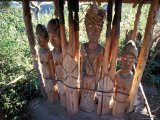 Statue Honoring Fallen Heroes  Konso Waka  Omo River Region  Ethiopia