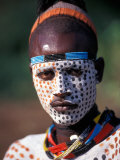 Karo Warrior in Traditional Body Paint  Ethiopia