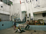 Children of an Immigrant Family from Bolivia Play Soccer at Their House
