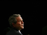 President Bush Listens to Statements