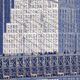 Manhattan Bound Pedestrians Cross the Brooklyn Bridge