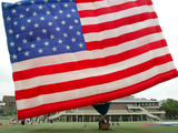 The United States Flag Hot Air Balloon is Inflated at Stevens Institute of Technology