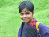 Bhutanese Girl Student in Uniform  Trongsa  Bhutan