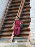 Monks in Punakha Dzong  Punakha  Bhutan