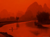 Limestone Mountains  Li River Fishermen  Yangshou  Guilin  China