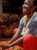 Manager and Treasurer in Front of Palm Nuts  Assin Asamankese Co-Op  Ghana