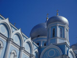 Blue and White Domed Greek Orthodox Church  Uspensky Cathedral  Odessa  Ukraine