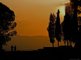 Sunset at Calcium Terraces  Pumakale  Turkey