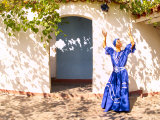 African Dancer in Old Colonial Village  Trinidad  Cuba