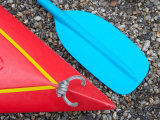 Detail of Red Kayak and Blue Paddle