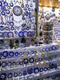Blue Glass-Eye Pendant Shop in the Grand Bazaar  Istanbul  Turkey