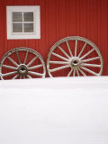 Martin Stables  Window and Wheel Detail  Banff  Alberta