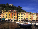 Colorful Buildings with Boats in the Harbor  Portofino  Italy