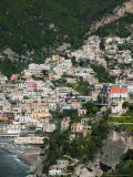 Town View from Amalfi Coast Road  Positano  Amalfi  Campania  Italy